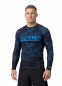 Preview: PitBull Rashguard Langarmshirt Hex Camo Hilltop blau